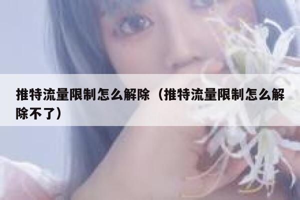 推特流量限制怎么解除（推特流量限制怎么解除不了） 第1张