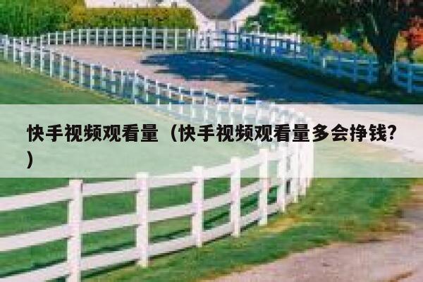 快手视频观看量（快手视频观看量多会挣钱?） 第1张
