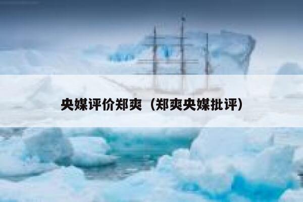 央媒评价郑爽（郑爽央媒批评） 第1张