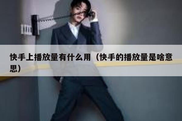 快手上播放量有什么用（快手的播放量是啥意思） 第1张