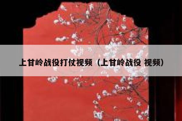 上甘岭战役打仗视频（上甘岭战役 视频） 第1张