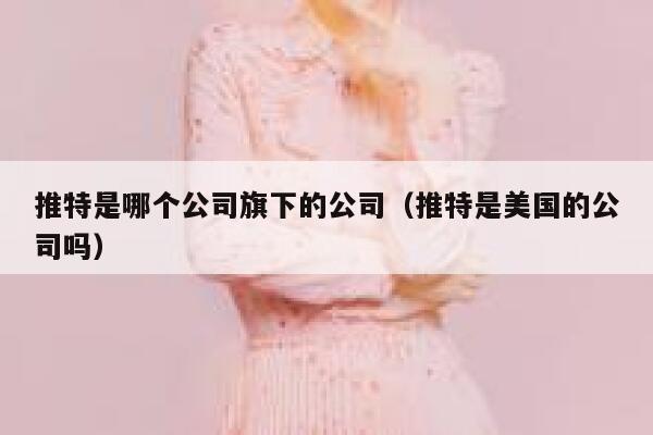 推特是哪个公司旗下的公司（推特是美国的公司吗） 第1张