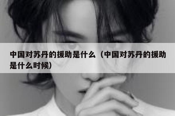 中国对苏丹的援助是什么（中国对苏丹的援助是什么时候） 第1张