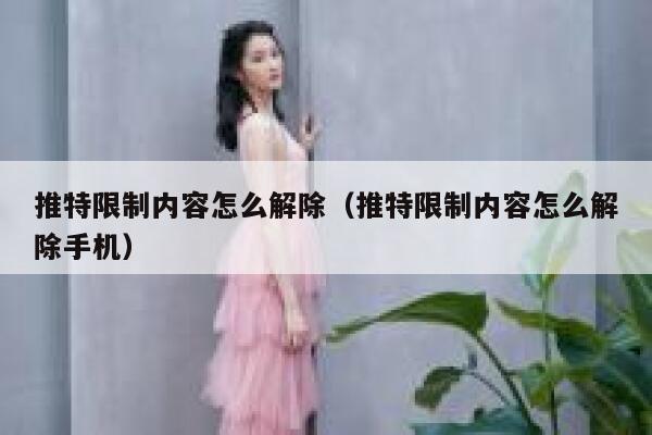 推特限制内容怎么解除（推特限制内容怎么解除手机） 第1张