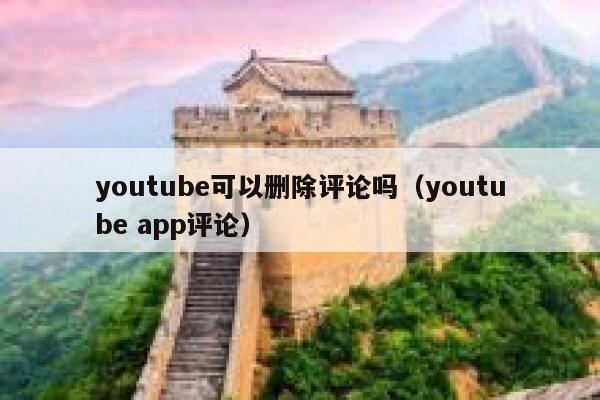 youtube可以删除评论吗（youtube app评论） 第1张