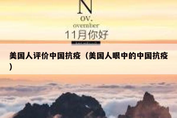 美国人评价中国抗疫（美国人眼中的中国抗疫） 第1张