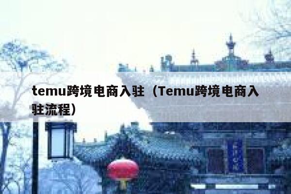 temu跨境电商入驻(Temu跨境电商入驻流程) 第1张 temu跨境电商入驻(Temu跨境电商入驻流程) 第1张