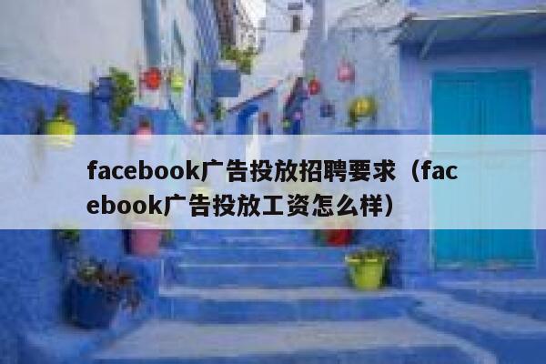 facebook广告投放招聘要求（facebook广告投放工资怎么样） 第1张
