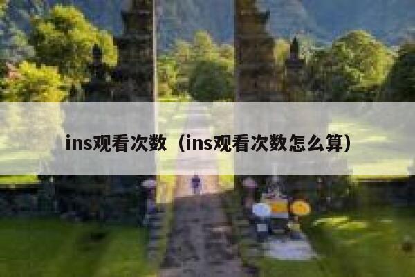 ins观看次数（ins观看次数怎么算） 第1张