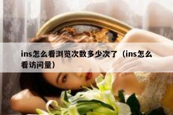 ins怎么看浏览次数多少次了（ins怎么看访问量） 第1张