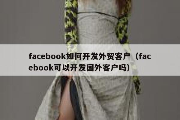 facebook如何开发外贸客户（facebook可以开发国外客户吗） 第1张