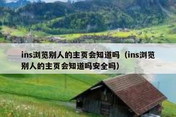 ins浏览别人的主页会知道吗（ins浏览别人的主页会知道吗安全吗） 第1张