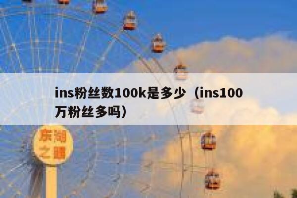 ins粉丝数100k是多少（ins100万粉丝多吗） 第1张