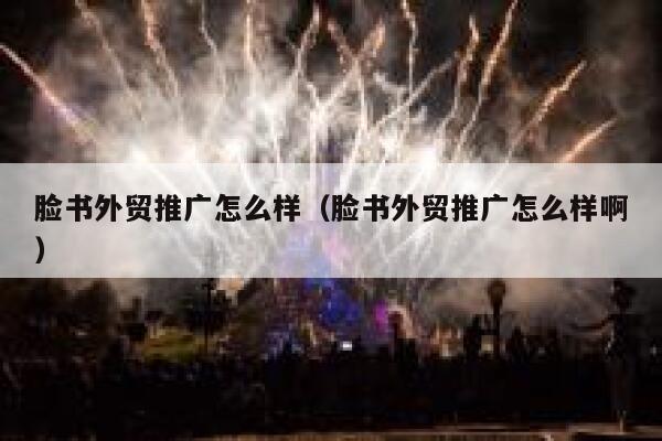 脸书外贸推广怎么样（脸书外贸推广怎么样啊） 第1张