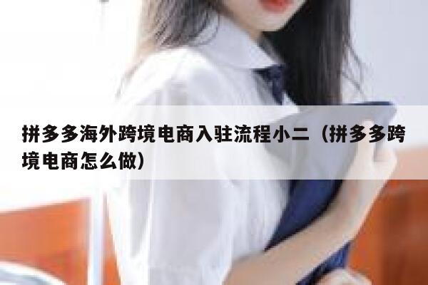 拼多多海外跨境电商入驻流程小二（拼多多跨境电商怎么做） 第1张