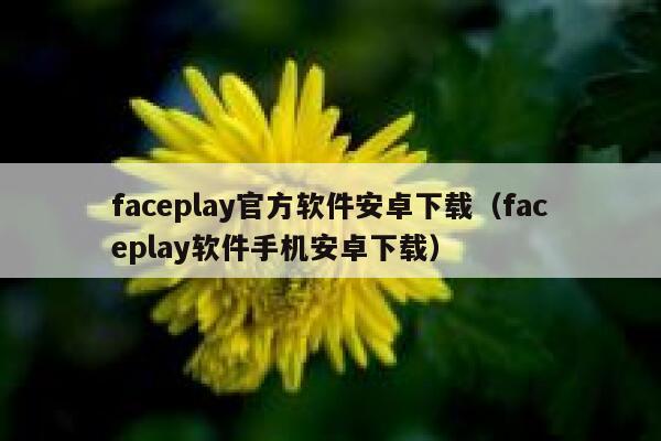 faceplay官方软件安卓下载（faceplay软件手机安卓下载） 第1张