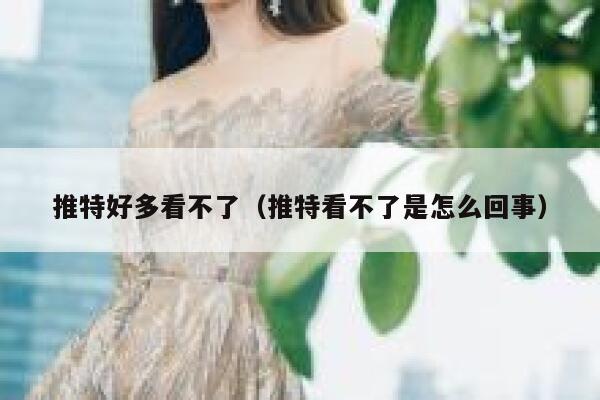 推特好多看不了（推特看不了是怎么回事） 第1张