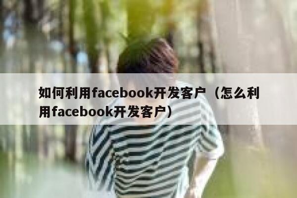 如何利用facebook开发客户（怎么利用facebook开发客户） 第1张