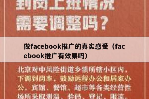 做facebook推广的真实感受（facebook推广有效果吗） 第1张
