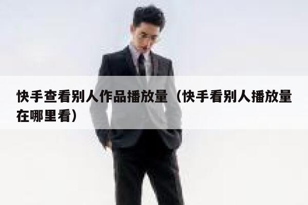 快手查看别人作品播放量(快手看别人播放量在哪里看) 第1张 快手查看别人作品播放量(快手看别人播放量在哪里看) 第1张