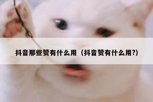 抖音那些赞有什么用（抖音赞有什么用?） 第1张