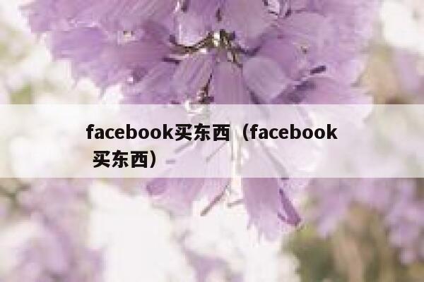 facebook买东西(facebook 买东西) 第1张 facebook买东西(facebook 买东西) 第1张