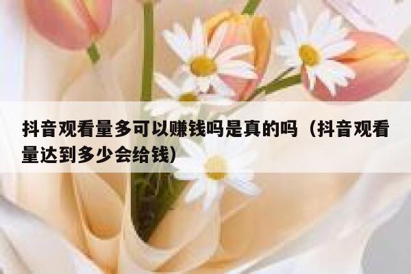 抖音观看量多可以赚钱吗是真的吗（抖音观看量达到多少会给钱） 第1张