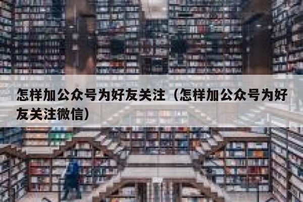 怎样加公众号为好友关注（怎样加公众号为好友关注微信） 第1张