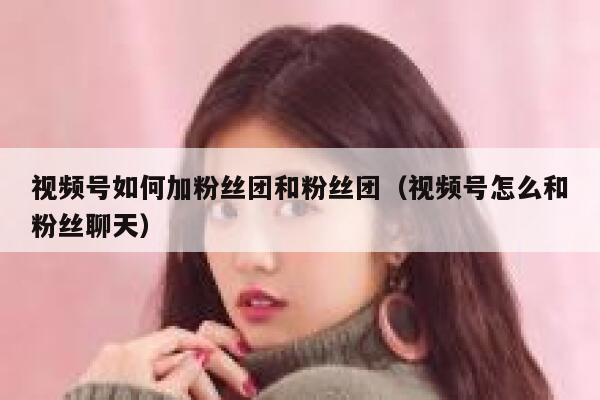 视频号如何加粉丝团和粉丝团(视频号怎么和粉丝聊天) 第1张 视频号如何加粉丝团和粉丝团(视频号怎么和粉丝聊天) 第1张
