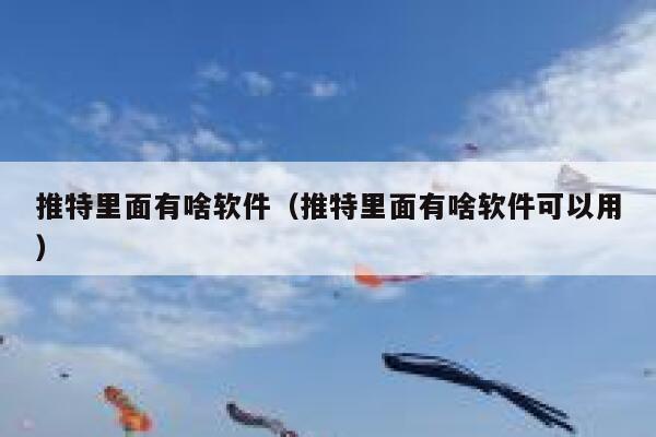 推特里面有啥软件（推特里面有啥软件可以用） 第1张