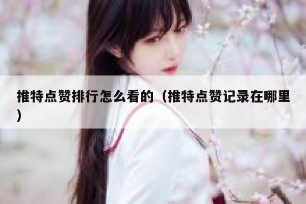 推特点赞排行怎么看的（推特点赞记录在哪里） 第1张