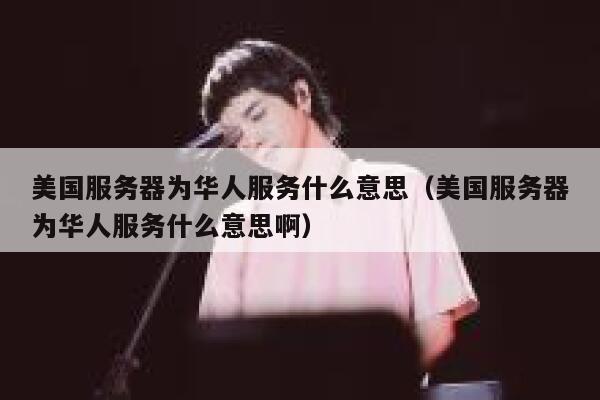 美国服务器为华人服务什么意思（美国服务器为华人服务什么意思啊） 第1张