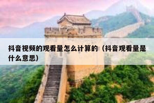 抖音视频的观看量怎么计算的(抖音观看量是什么意思) 第1张 抖音视频的观看量怎么计算的(抖音观看量是什么意思) 第1张