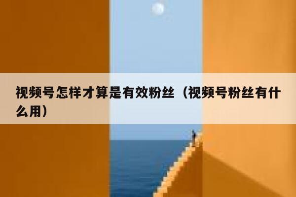 视频号怎样才算是有效粉丝(视频号粉丝有什么用) 第1张 视频号怎样才算是有效粉丝(视频号粉丝有什么用) 第1张