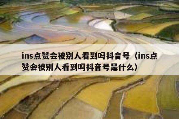 ins点赞会被别人看到吗抖音号（ins点赞会被别人看到吗抖音号是什么） 第1张