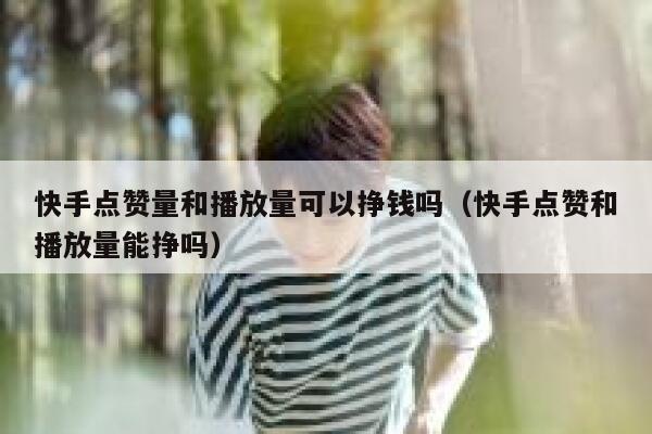 快手点赞量和播放量可以挣钱吗（快手点赞和播放量能挣吗） 第1张