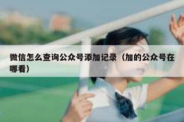 微信怎么查询公众号添加记录（加的公众号在哪看） 第1张