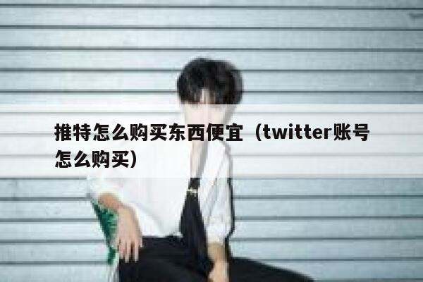 推特怎么购买东西便宜（twitter账号怎么购买） 第1张
