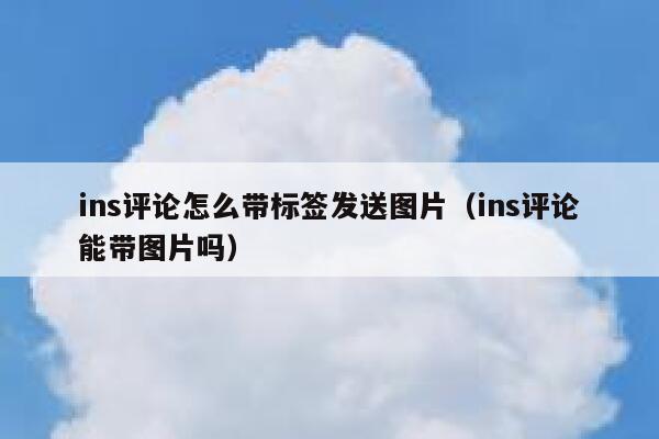 ins评论怎么带标签发送图片（ins评论能带图片吗） 第1张