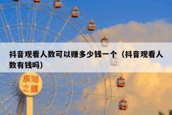 抖音观看人数可以赚多少钱一个（抖音观看人数有钱吗） 第1张