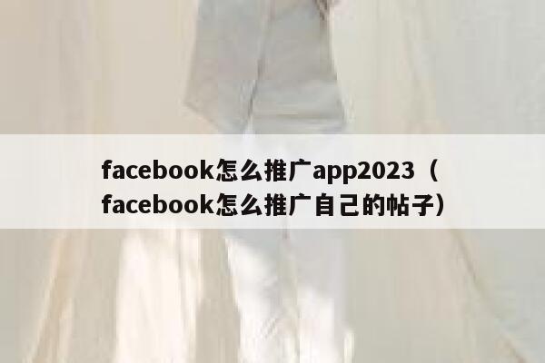 facebook怎么推广app2023（facebook怎么推广自己的帖子） 第1张