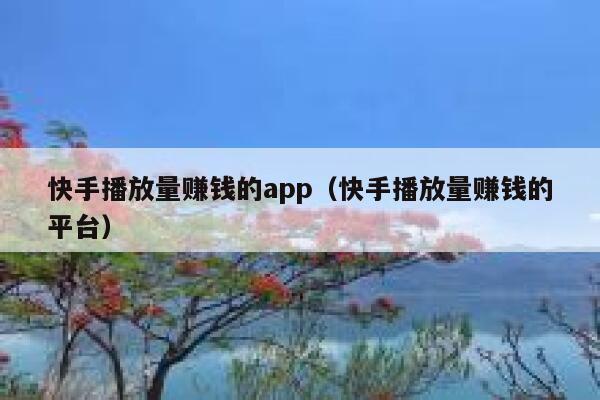 快手播放量赚钱的app(快手播放量赚钱的平台) 第1张 快手播放量赚钱的app(快手播放量赚钱的平台) 第1张