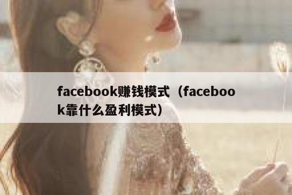facebook赚钱模式（facebook靠什么盈利模式） 第1张