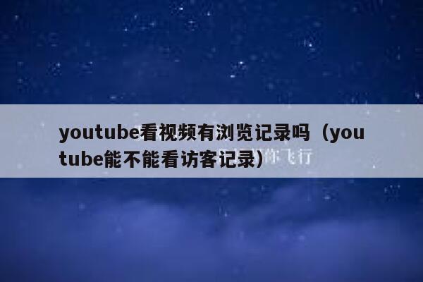 youtube看视频有浏览记录吗（youtube能不能看访客记录） 第1张