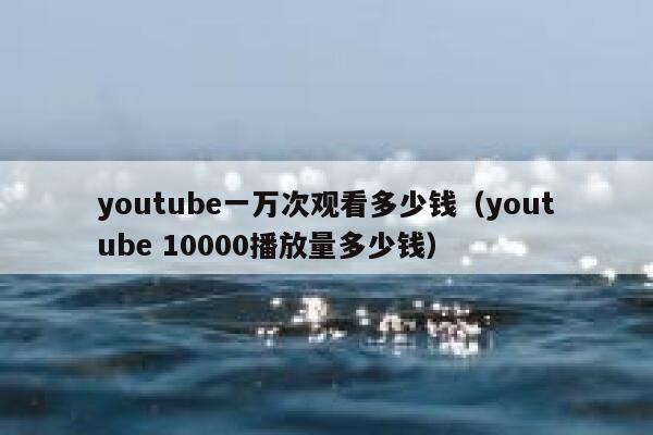 youtube一万次观看多少钱（youtube 10000播放量多少钱） 第1张