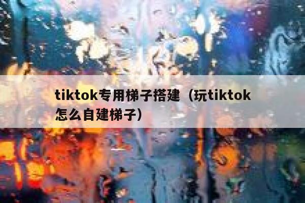 tiktok专用梯子搭建（玩tiktok怎么自建梯子） 第1张