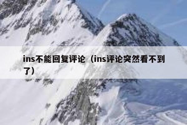 ins不能回复评论(ins评论突然看不到了) 第1张 ins不能回复评论(ins评论突然看不到了) 第1张