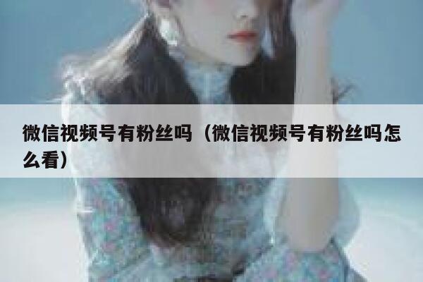 微信视频号有粉丝吗（微信视频号有粉丝吗怎么看） 第1张