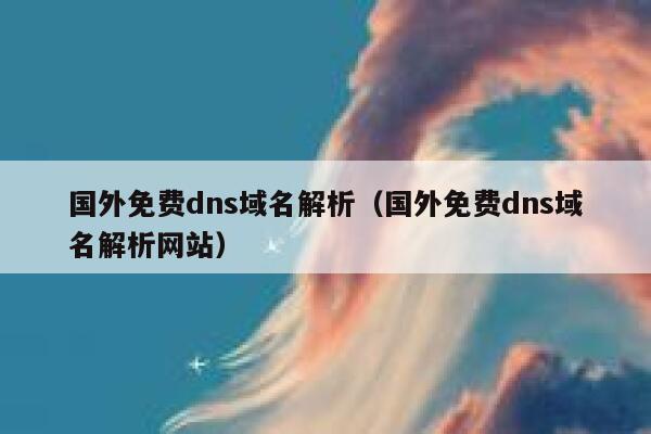 国外免费dns域名解析（国外免费dns域名解析网站） 第1张