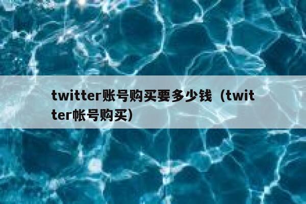 twitter账号购买要多少钱(twitter帐号购买) 第1张 twitter账号购买要多少钱(twitter帐号购买) 第1张